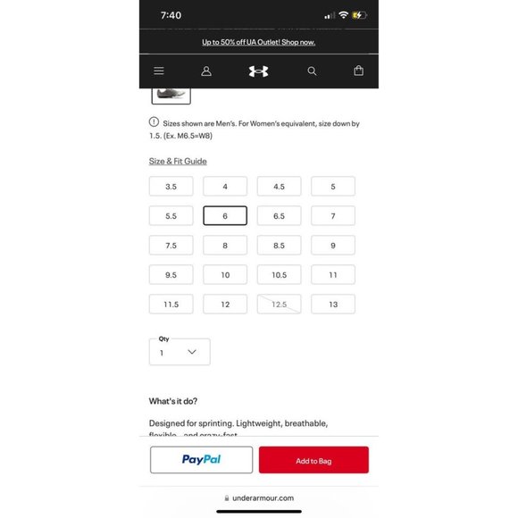 Under Armour Kick Sprint Spikes Track Mens 6 Womans 7.5 - Picture 10 of 10